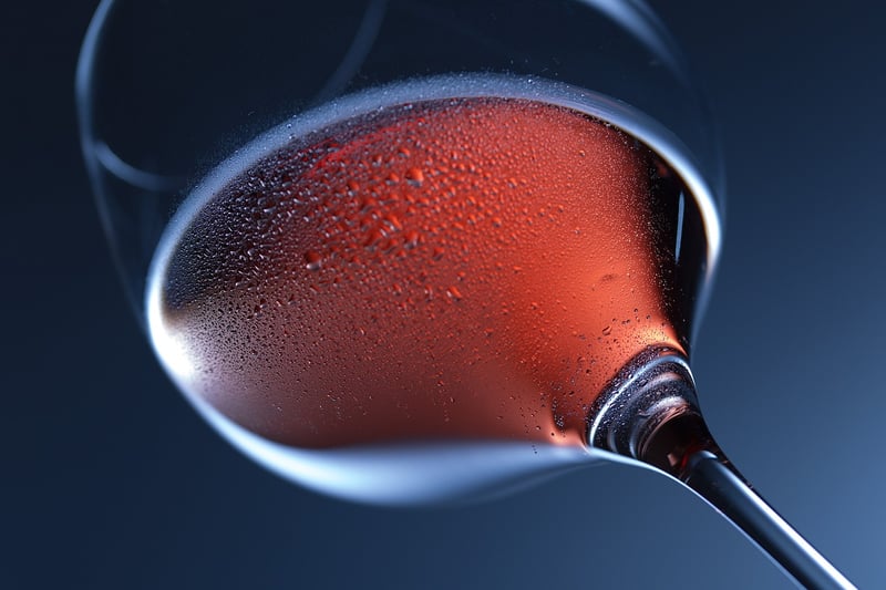 Wine glasses on table